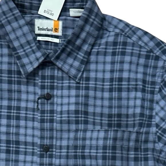 Timberland Midweight Men Crafted Flannel Large Check Shirt - Picture 3 of 4